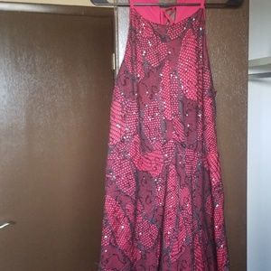 Red and Black laced dress